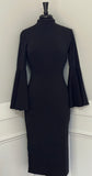 Black Bell Sleeved Dress