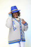 7 Pearls Cardigan Gray