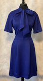 Women's Short Sleeved Mock Neck Tie Dress w/ Pocket Royal 1211