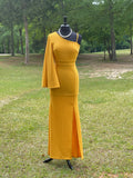 Bell Sleeved Off The Shoulder Dress
