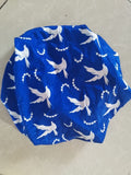 Royal and White Hair Bonnet